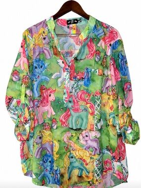 Iron Fist x My Little Pony Blouse XXL Colorful All Over Print women